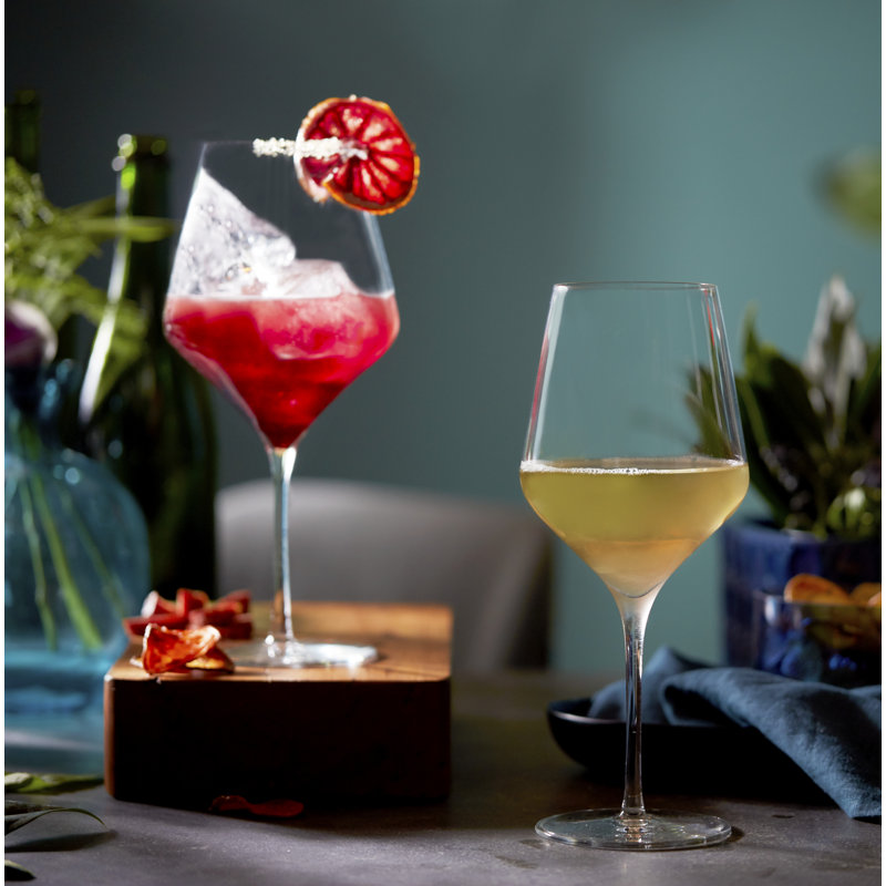Libbey Signature Greenwich Tall Clear Glass Wine Set for Red and White Wines