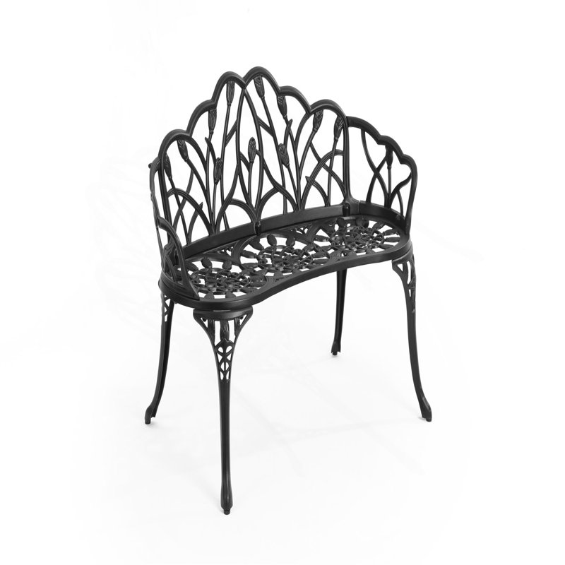 Banc en fonte d'aluminium, Noir
