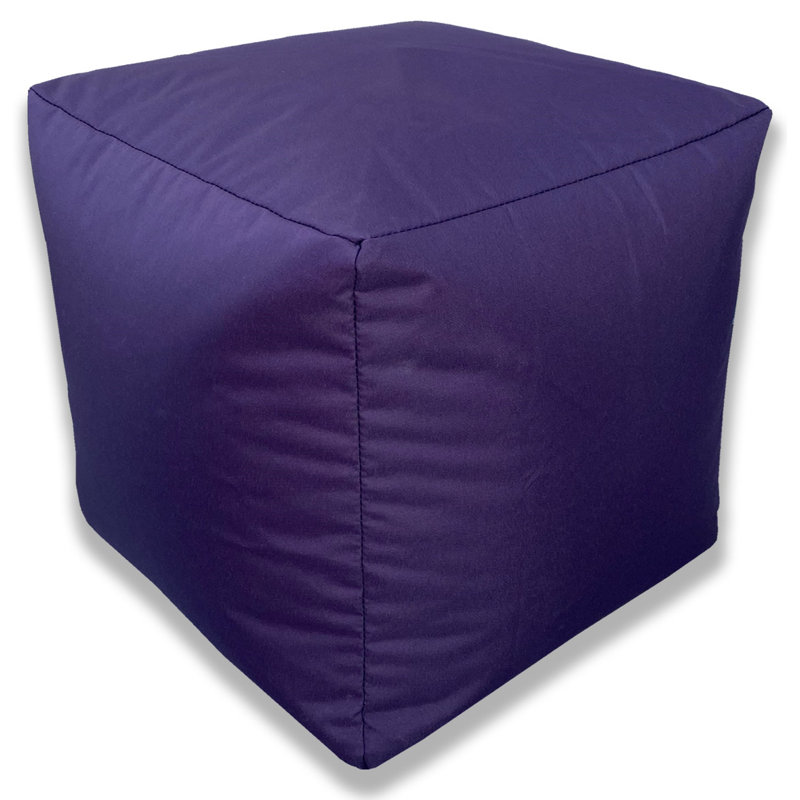 40cm Wide Square Pouffe Ottoman, Purple