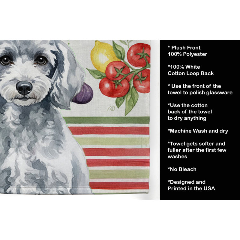 Serviette de cuisine miniature caniche, Miniature Silver Poodle