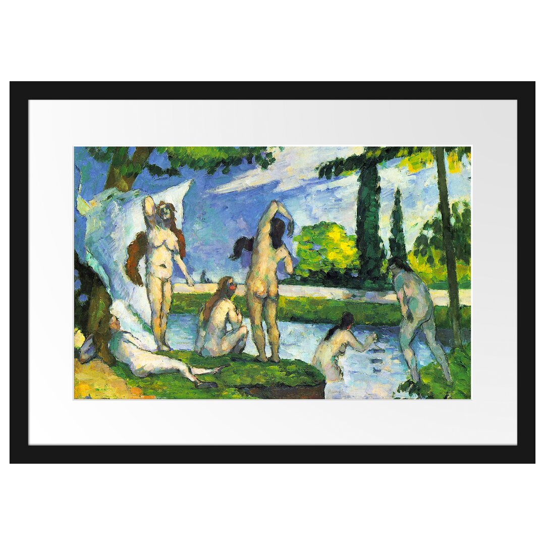 Gerahmter Kunstdruck The Bathers von Paul Cezanne