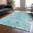 Solstice Teal Washable Indoor-Outdoor Rug - -397302400