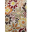 Tapis décoratif moderne et multicolore à motif floral beige-972277397
