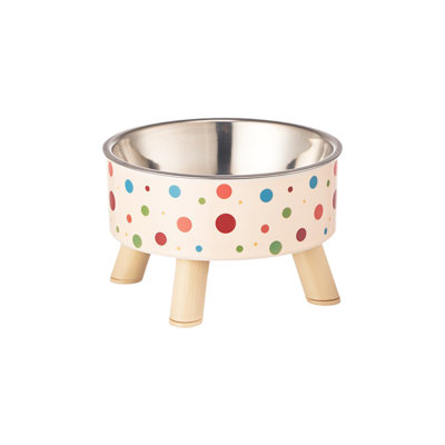 Stainless Steel Non-Tip Pet Bowl, Black