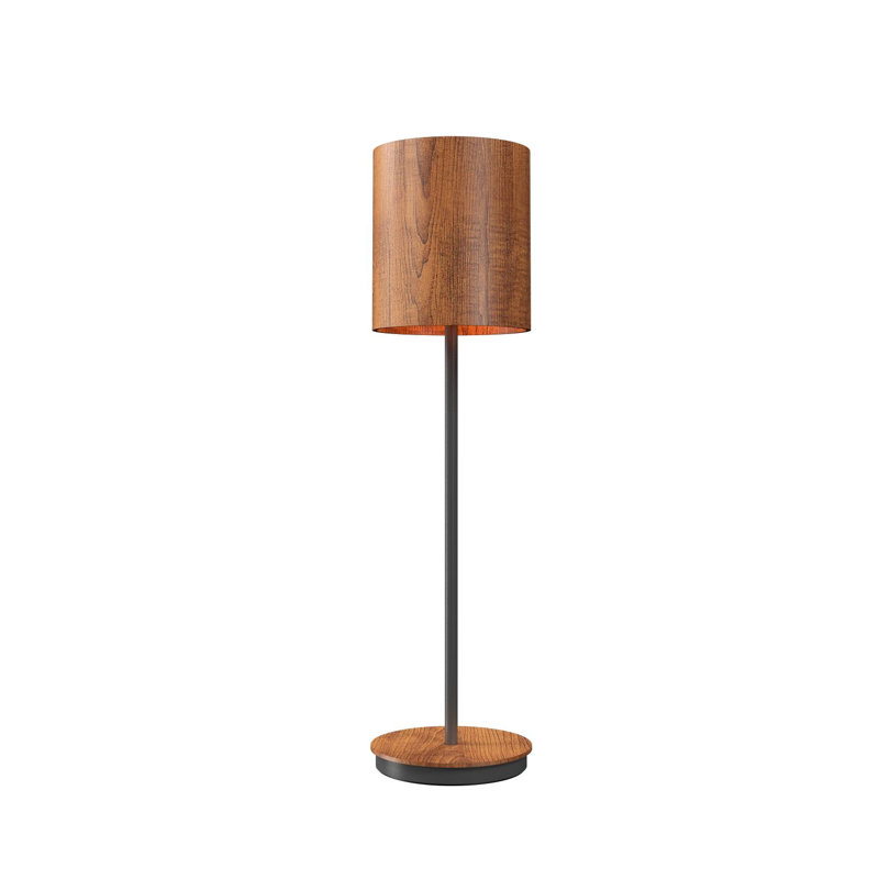 Cylindrical Buffet Table Lamp, 23.62" H x 6.3" W x 6.3" D, Imbuia