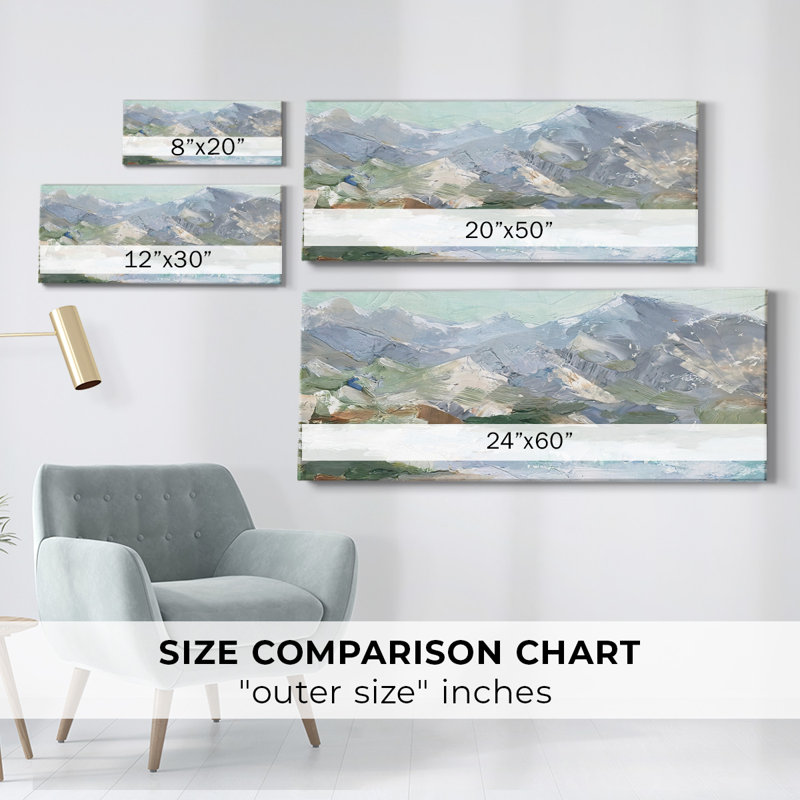 " Pastel Mountain View I ", 20" H x 50" W x 1.5" D