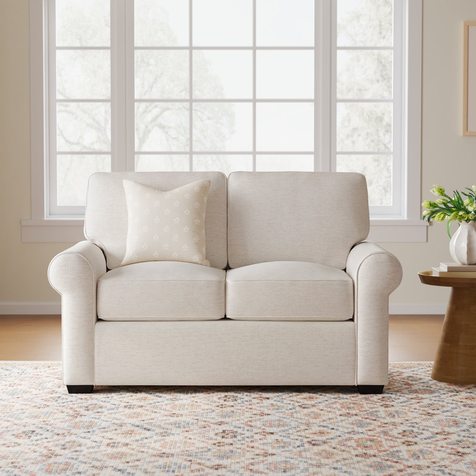 Porter 61.5'' Upholstered Loveseat, Nomad Snow Crypton® Chenille