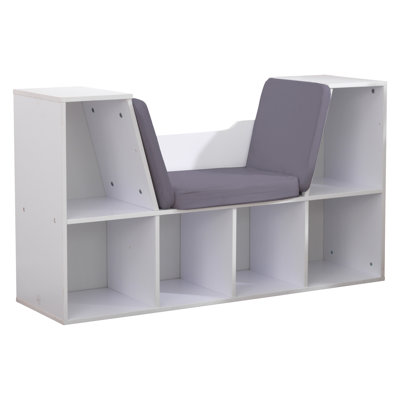 Bookcase with Reading Nook, 6 Shelves