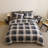 Grid Comforter Set Plaid Bedding Set 1 Checkered Comforter with Pillowcases-115352625-114984123