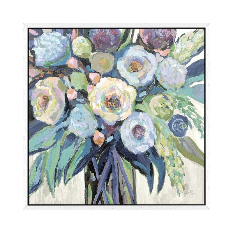 Nighttime Neutral 1 Piece Painting on Canvas, 93.98 cm H x 93.98 cm W, White Framed