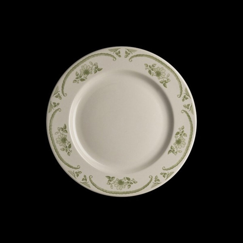 AMERICAN ROSE plaque bord roulé, Blanc/vert
