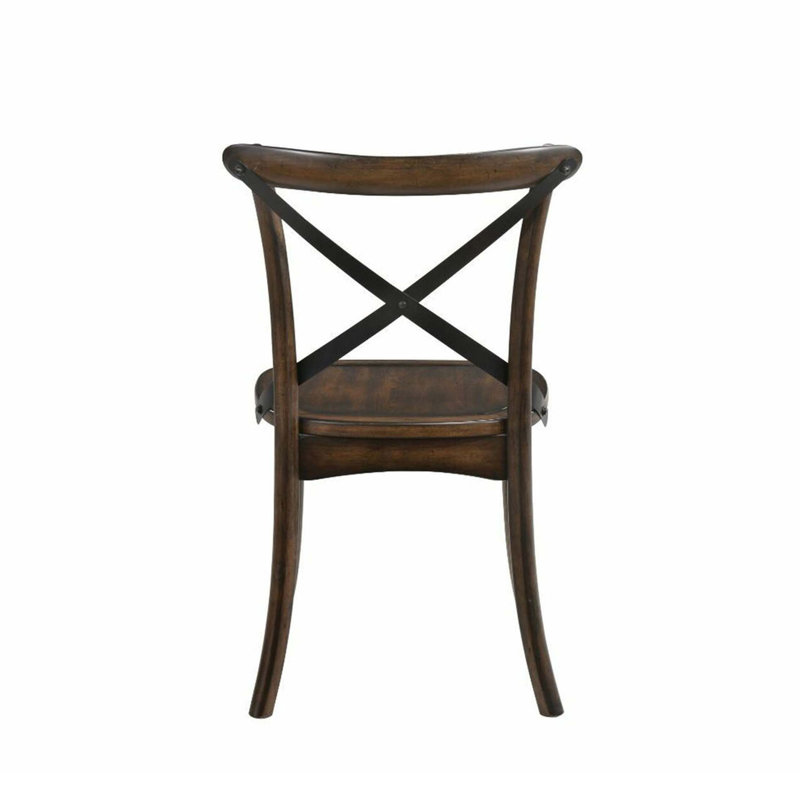 Ensemble de chaises de salle à manger à dossier en métal 2 "X"