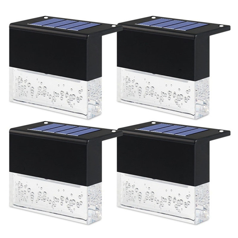 Ensemble de lumières DEL noires à basse tension intégrées à énergie solaire