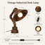 Lampe de table en fer rétro, lampe de table en métal rustique, table de chevet, veilleuses pour salon, chambre familiale, bureau, éclairage de lecture Edison