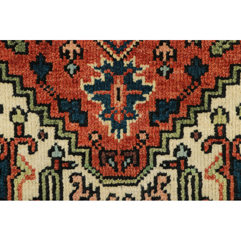 Rug & Kilim’S Heriz Style Rug In Red And Pink With Medallion And Floral Patterns