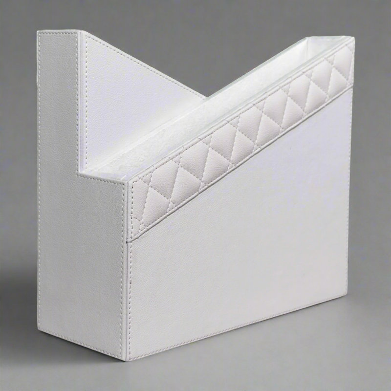 Criss Cross Magazine Rack, White
