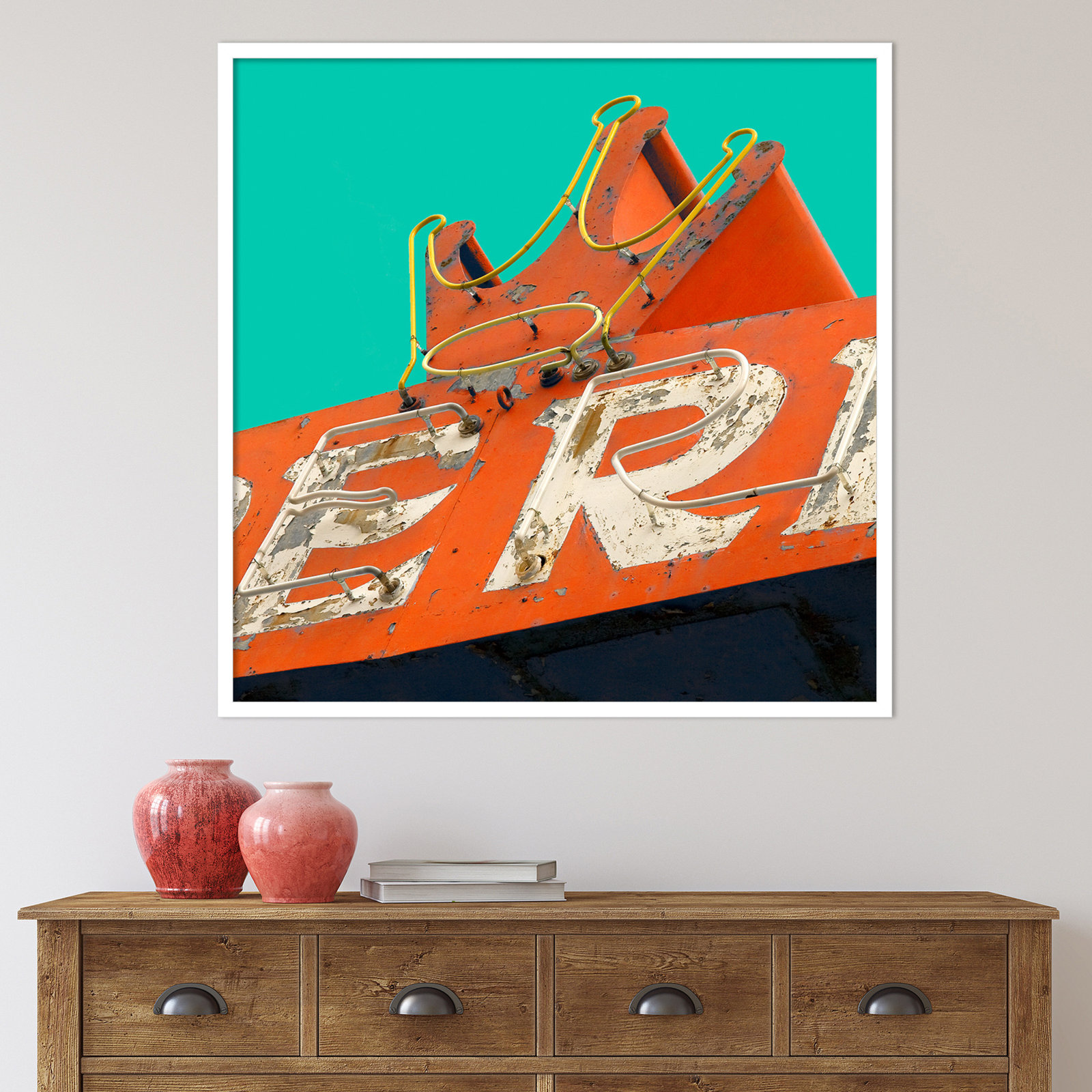 Eria by Robert Cadloff, White, 34.25" H x 34.25" W x 0.88" D