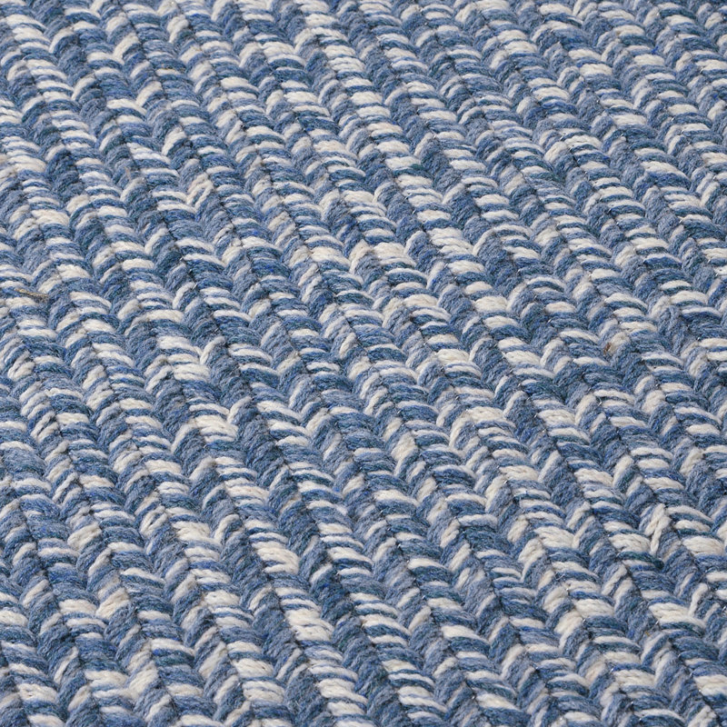 Tapis bleu tressé Guntram, Rectangle 5 pi x 7 pi
