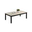 Finition gris clair 3 pièces table basse 1 table basse 2 tables de bout en faux marbre avec pieds en bois