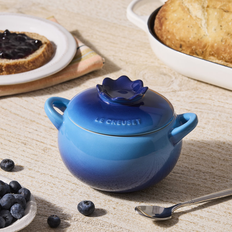 Le Creuset Stoneware Blueberry Mini Cocotte, 16 Oz. - Azure Blue