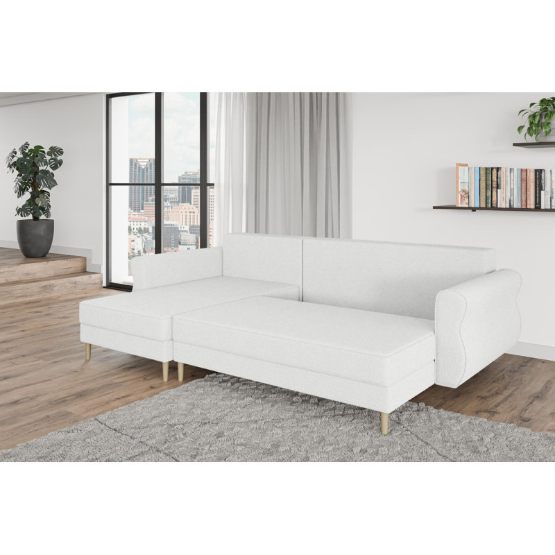 Srah 3 Seater Corner Sofa , White - NowOrNever01