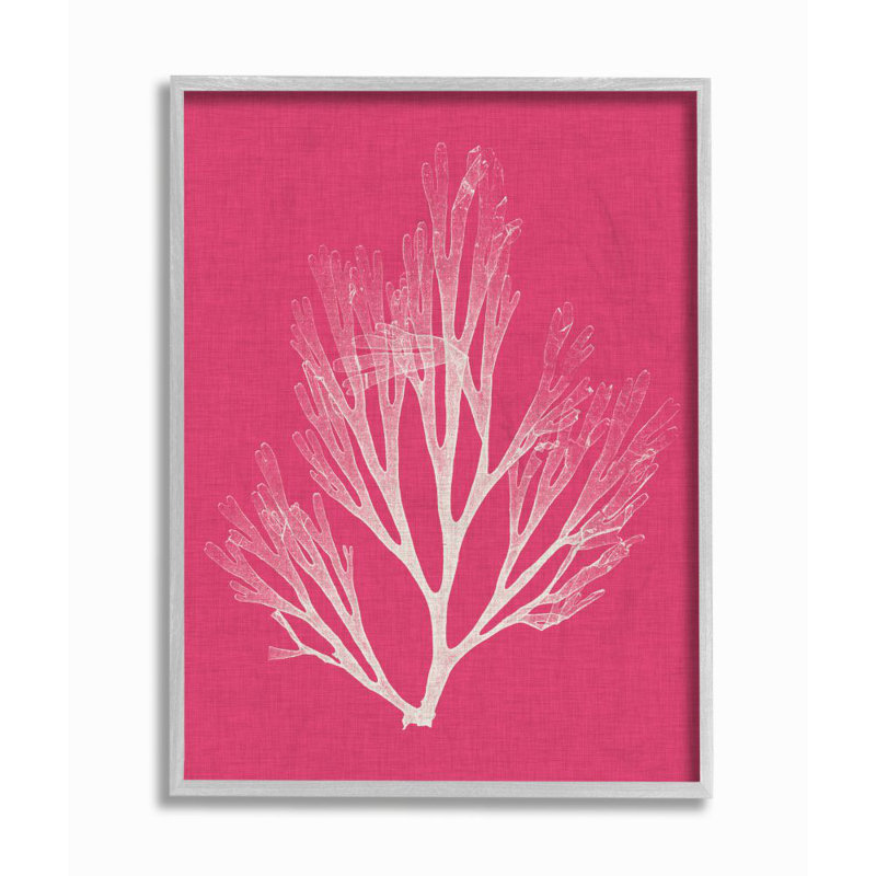« corail », reproduction d’impression en magenta blanc beach, H 16 po x l 20 po, Estampe numérique Farmhouse