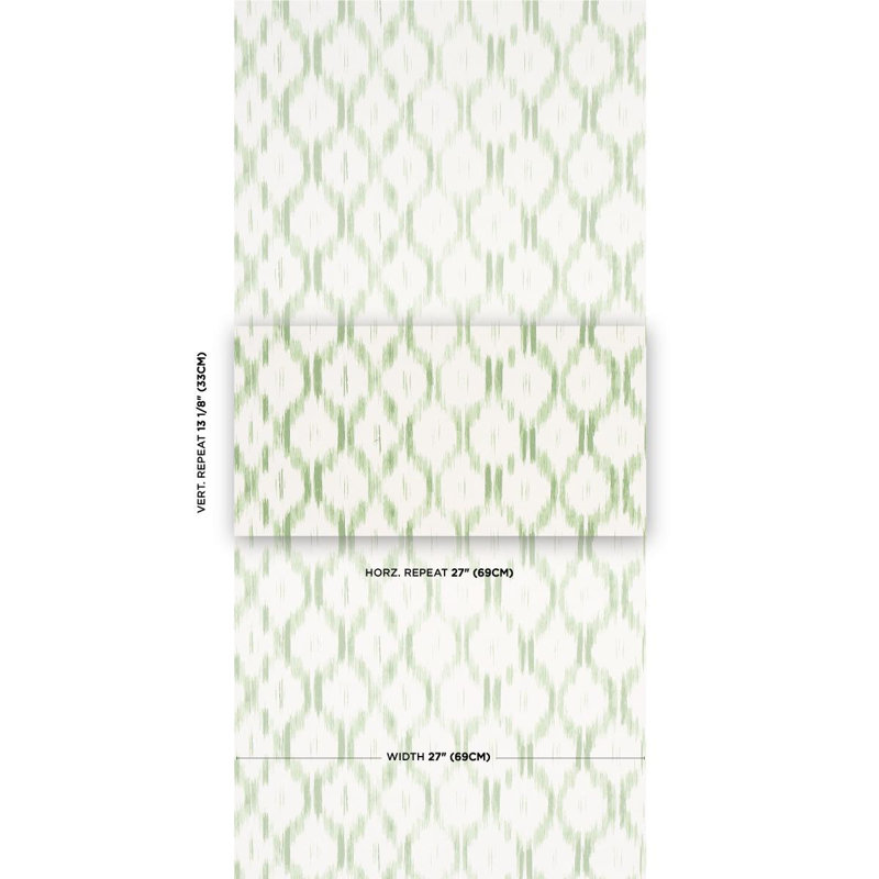 Schumacher x Mark D. Sikes Santa Monica Wallpaper, Leaf Green
