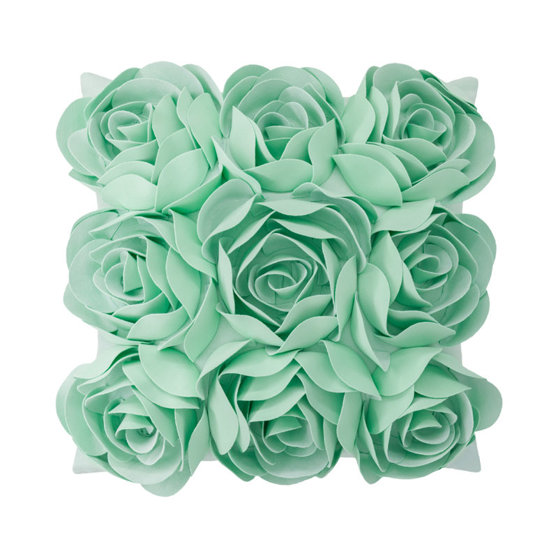  Housse de coussin en velours appliqué, Menthe