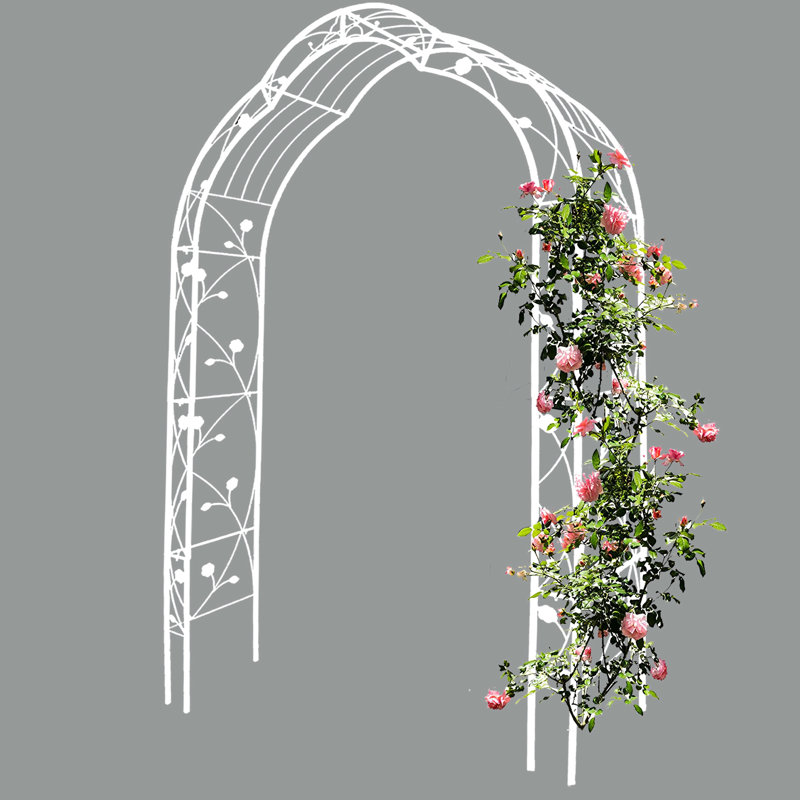 Jardin en métal - 8 configurations, blanc crème, configurations d'arche d'apparence extérieure améliorée disponibles, vue