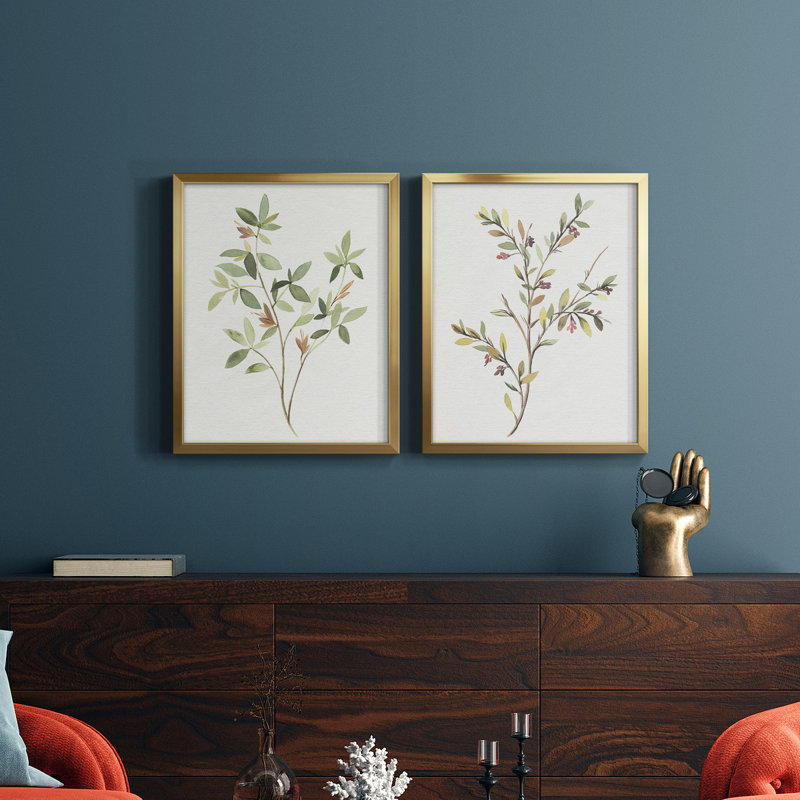 Toile simple encadrée de qualité supérieure - prête à être accrochée, Papier encadré doré, H 16 po x l 38 po x P 1,5 po
