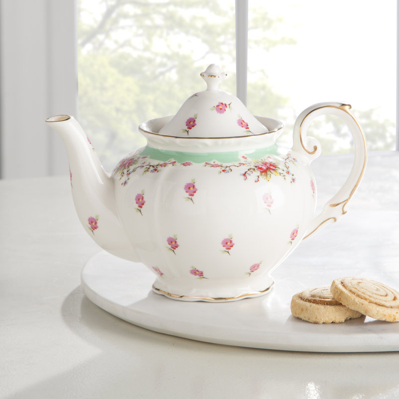 Grace's Tea Ware Vintage Green Rose 32 oz. Teapot