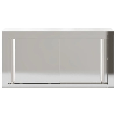 Callison Silver Stainless Steel Accent Cabinet