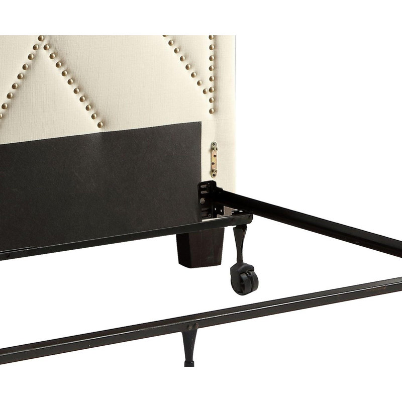 Addington Upholstered Linen Blend Panel Headboard, Queen