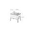 Table de chevet noire en noyer