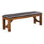 Banc ACME ApoLo, cuir synthétique espresso et noyer