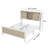 Farmhouse Platform Storage Bed with Bookcase Headboard and Built-In Charging Station-1332075236-1332075233