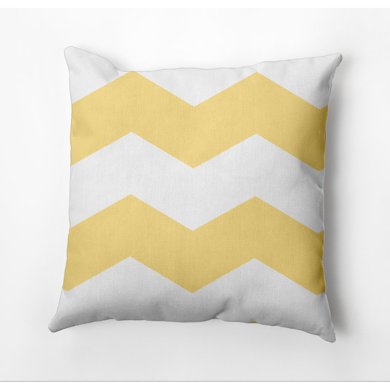 Chevron Reversible Throw Pillow, Lemon, 16"x16"