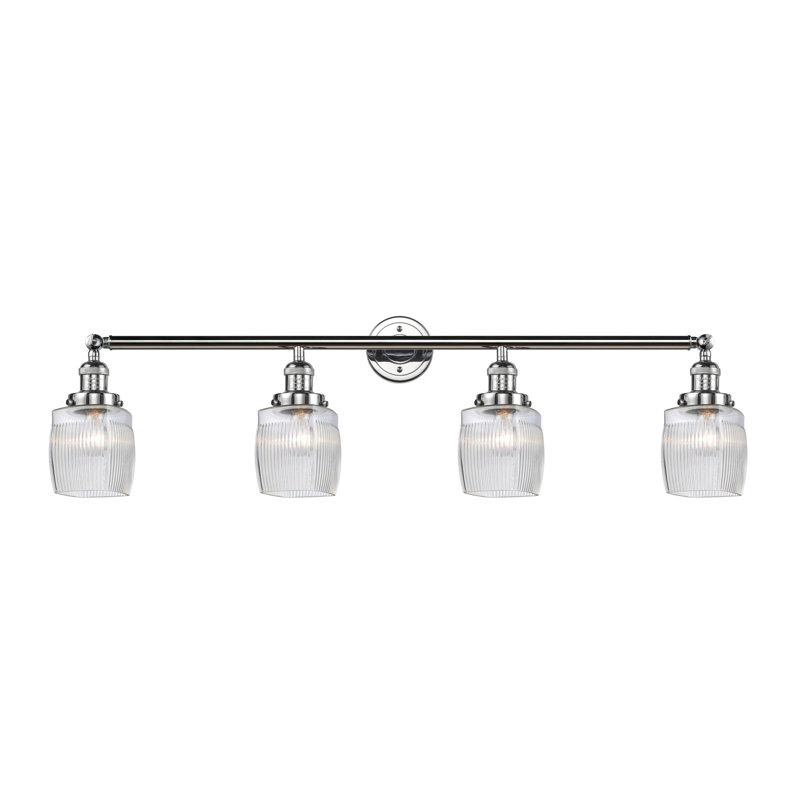 Éclairage de salle de bain à intensité variable 4 lumières Mireya, Or satiné, Ampoule DEL 6 watts Vinage