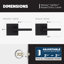 Levier de porte de passage Halifax pour couloir / garde-robe-97991893-97991889