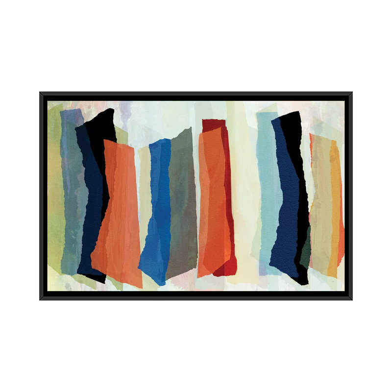 Scattered Rainbows - Framed Wall Art Print, 26" H x 40" W, Black, Framed Print without Mat