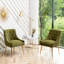 Chaise d'appoint en velours beige Baudel-1563904543