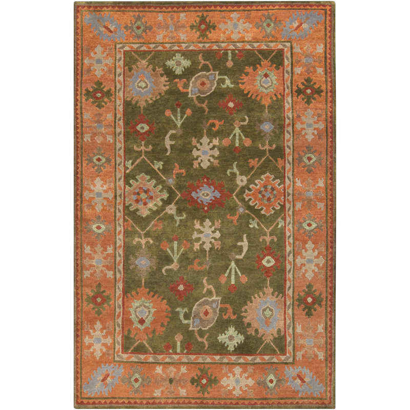 Dunnigan Wool Oriental Indoor Rug, Rectangle 9' x 13'