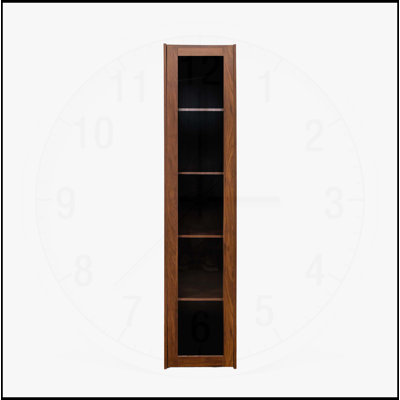 Élégante vitrine avec portes en verre, 5 tablettes et lumières DEL pour le rangement de meubles de bibliothèque et la bibliothèque