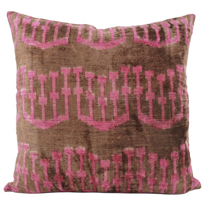 Magenta Ikat Pillow Cover And Insert