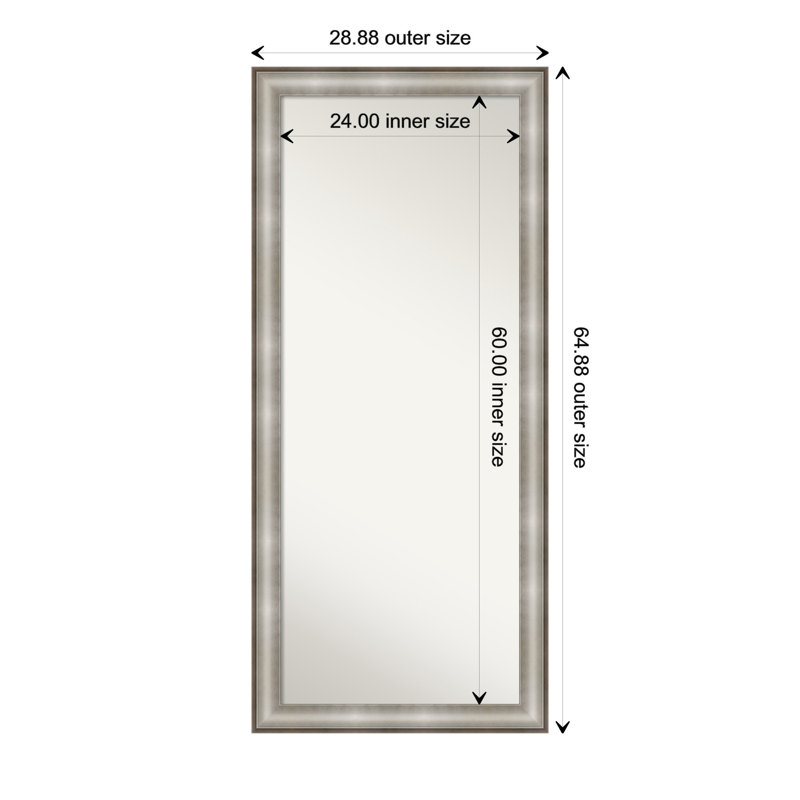 Miroir pleine grandeur Alberdina, Argent