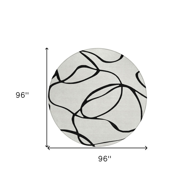 Tapis d'intérieur rond 8 po