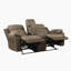 Ensemble de 2 fauteuils inclinables en microfibre polie Puaolena