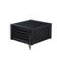 Ensemble de salle à manger 14 pièces, table de salle à manger rectangulaire avec table basse et 12 chaises de cuisine en tissu Gotham gris foncé, noir brossé-1337301419-1325158253-1337301460