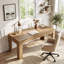 Bureau de direction 63 po, grand bureau d'ordinateur pour le bureau personnel, brun-129186889