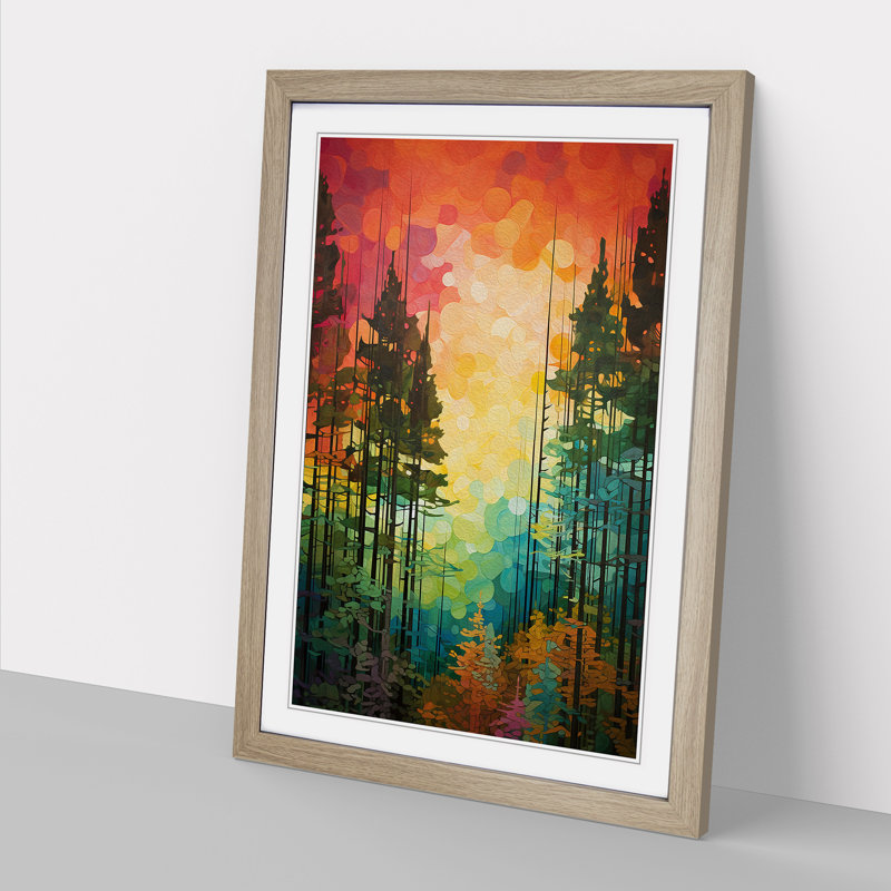 Single Picture Frame Print on Wood, Oak Framed, 64cm H x 46cm W